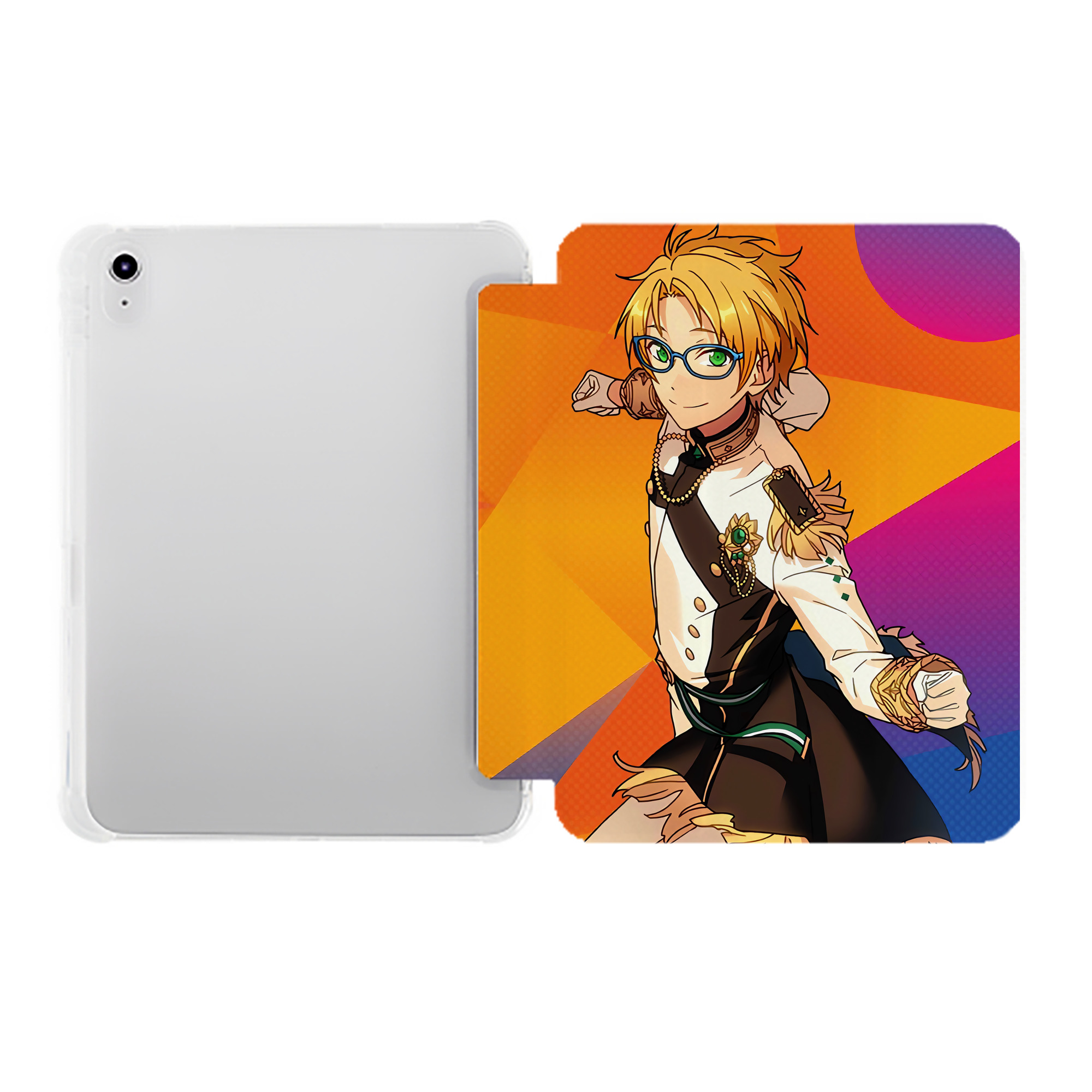 （画像用） あんさんぶるスターズ! Ensemble Stars IPad ケース ペン収納付き 三つ折りスタンド PUレザー×シリコン 対応機種9.5/10.5/10.9インチ
